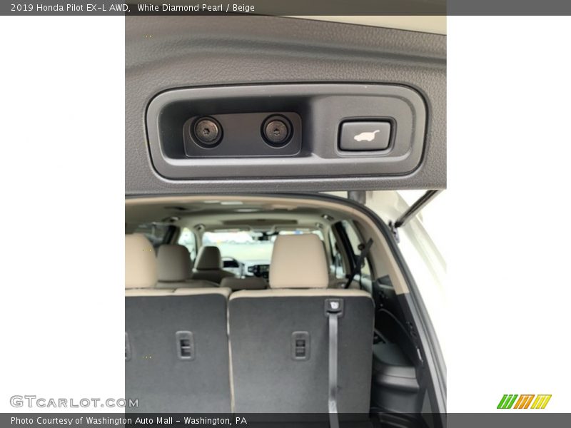 White Diamond Pearl / Beige 2019 Honda Pilot EX-L AWD