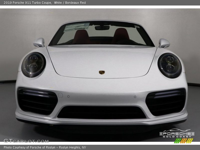 White / Bordeaux Red 2019 Porsche 911 Turbo Coupe