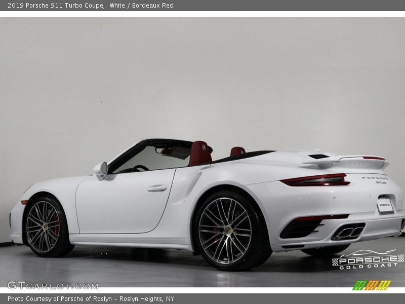 White / Bordeaux Red 2019 Porsche 911 Turbo Coupe