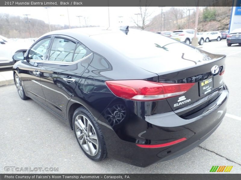 Black / Black 2017 Hyundai Elantra Limited