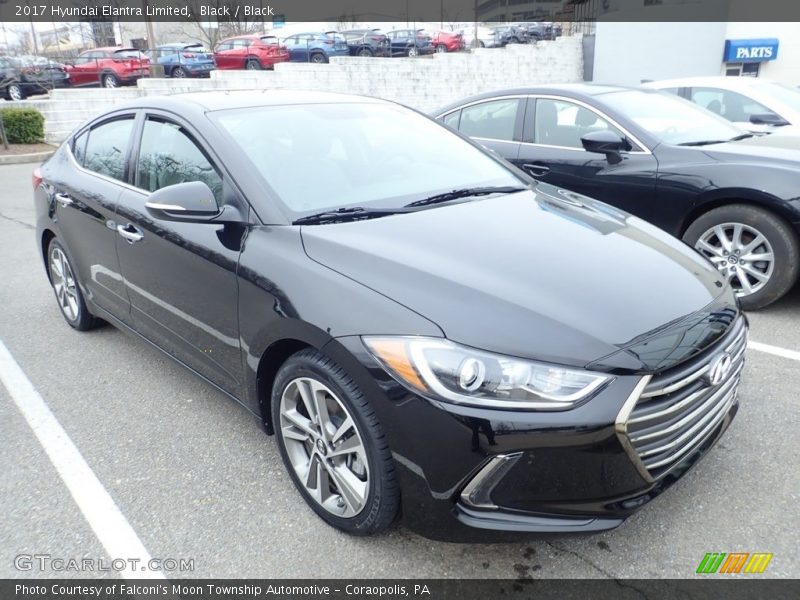 Black / Black 2017 Hyundai Elantra Limited