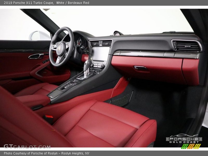 White / Bordeaux Red 2019 Porsche 911 Turbo Coupe