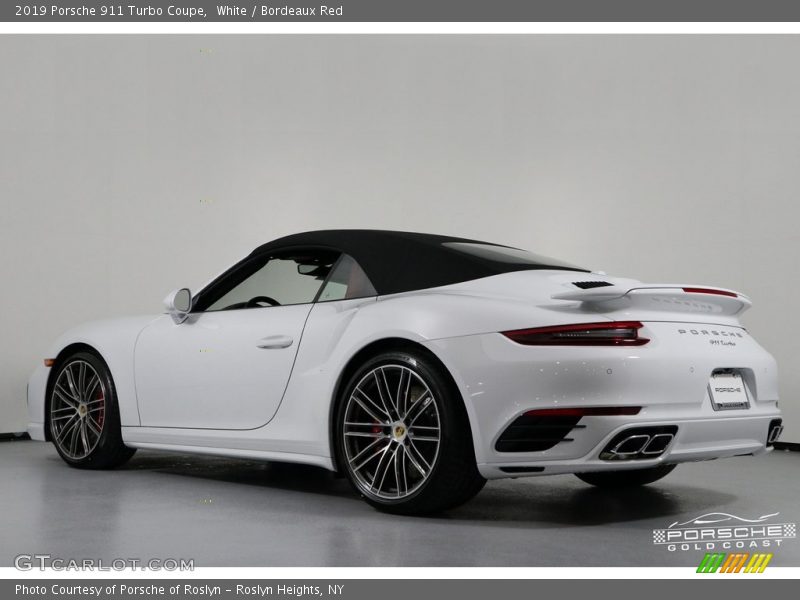 White / Bordeaux Red 2019 Porsche 911 Turbo Coupe