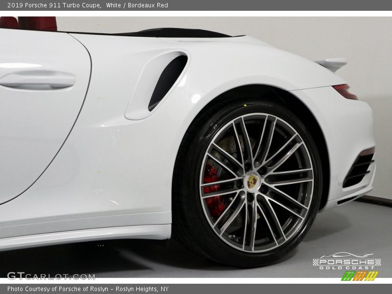 White / Bordeaux Red 2019 Porsche 911 Turbo Coupe
