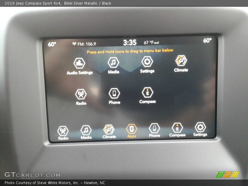 Controls of 2019 Compass Sport 4x4