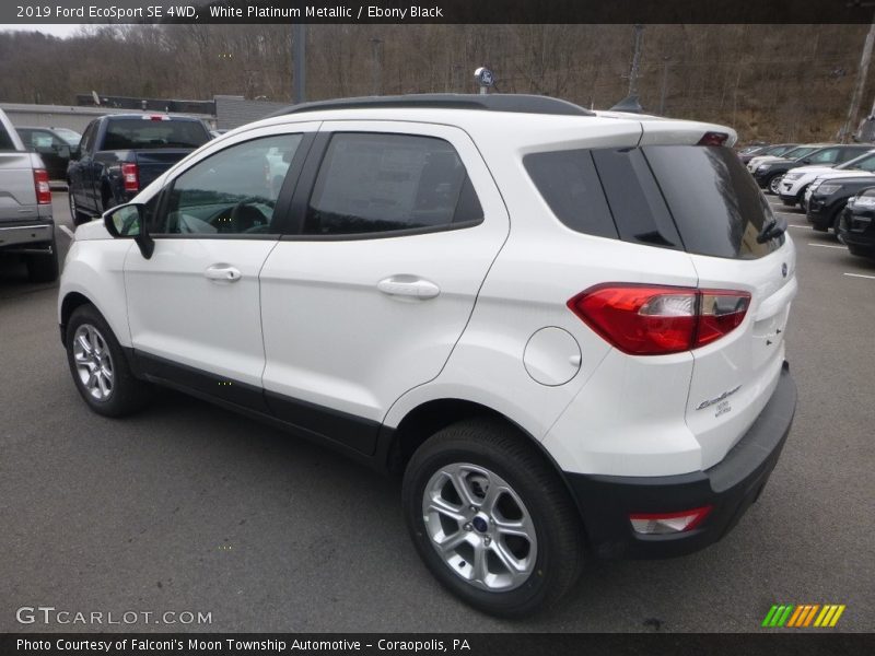 White Platinum Metallic / Ebony Black 2019 Ford EcoSport SE 4WD
