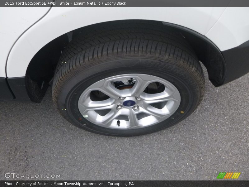 White Platinum Metallic / Ebony Black 2019 Ford EcoSport SE 4WD