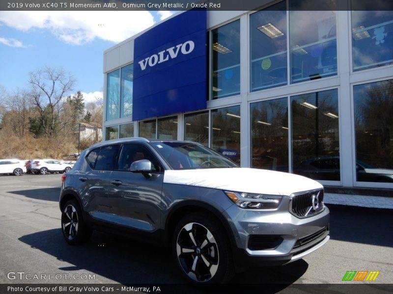 Osmium Grey Metallic / Oxide Red 2019 Volvo XC40 T5 Momentum AWD