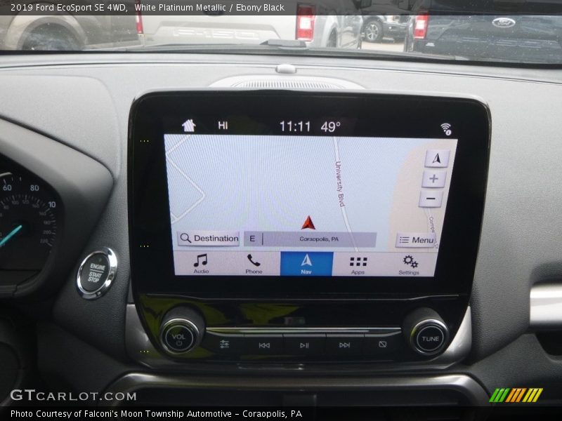 White Platinum Metallic / Ebony Black 2019 Ford EcoSport SE 4WD