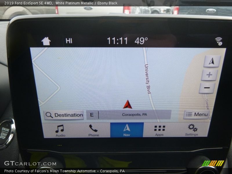 White Platinum Metallic / Ebony Black 2019 Ford EcoSport SE 4WD