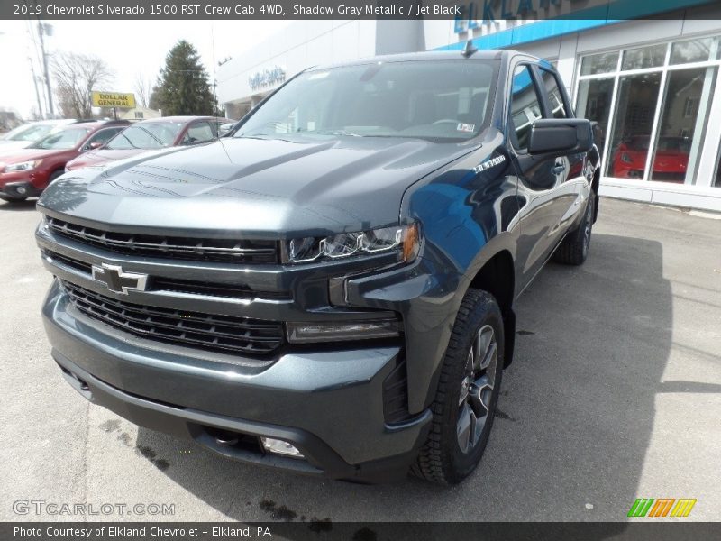 Shadow Gray Metallic / Jet Black 2019 Chevrolet Silverado 1500 RST Crew Cab 4WD