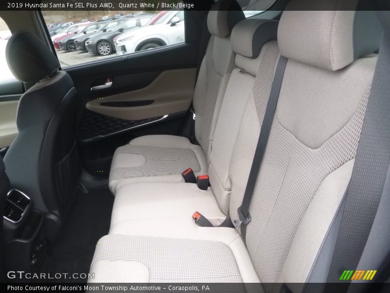 Quartz White / Black/Beige 2019 Hyundai Santa Fe SEL Plus AWD