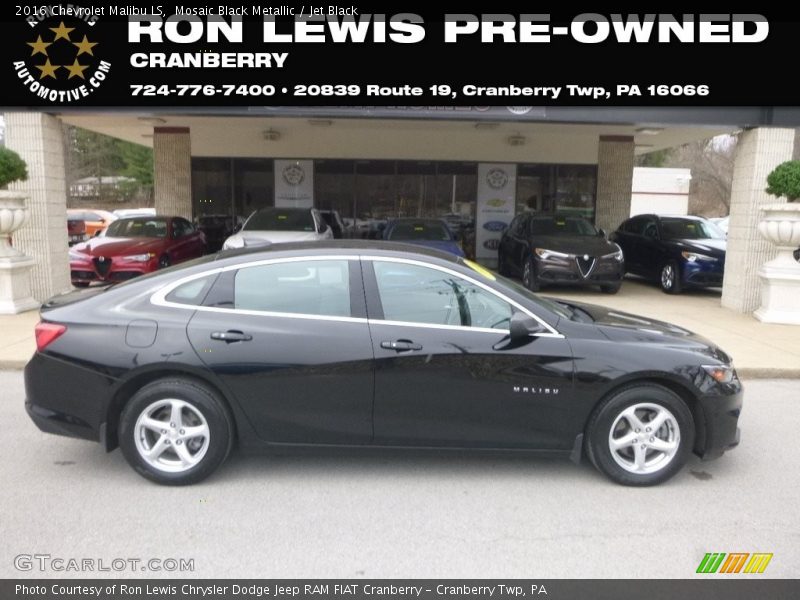 Mosaic Black Metallic / Jet Black 2016 Chevrolet Malibu LS