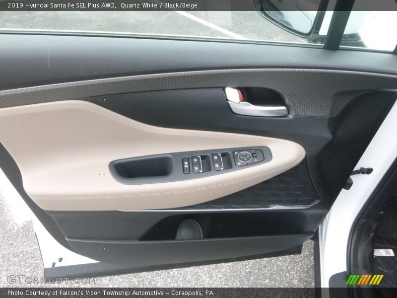 Quartz White / Black/Beige 2019 Hyundai Santa Fe SEL Plus AWD