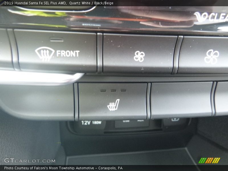 Quartz White / Black/Beige 2019 Hyundai Santa Fe SEL Plus AWD