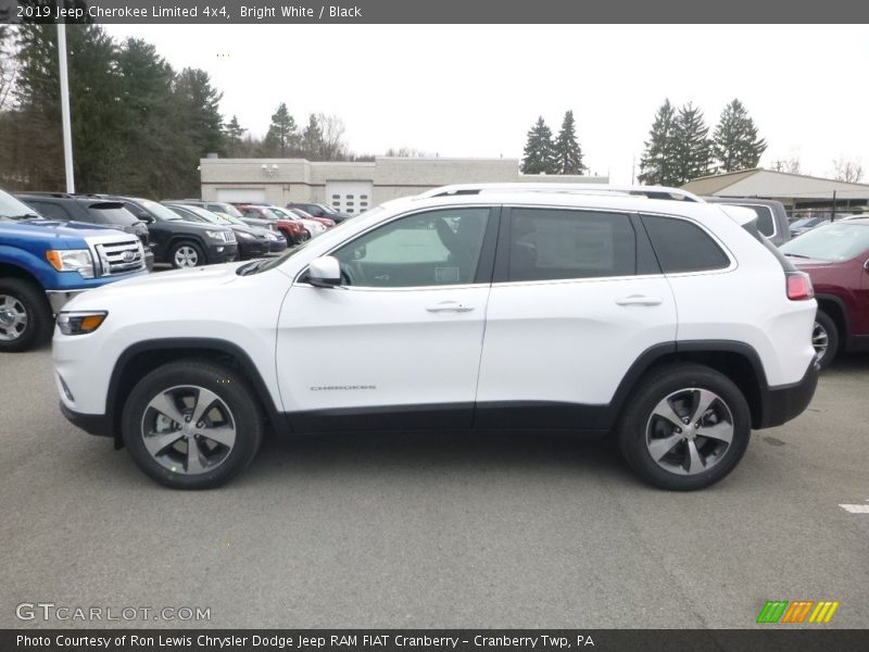 Bright White / Black 2019 Jeep Cherokee Limited 4x4