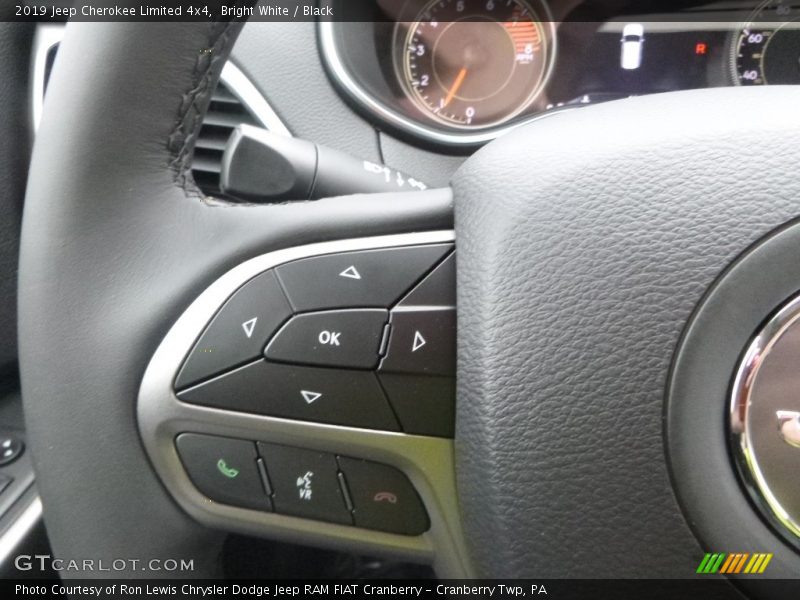Bright White / Black 2019 Jeep Cherokee Limited 4x4