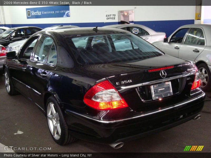 Black / Black 2009 Mercedes-Benz E 350 4Matic Sedan