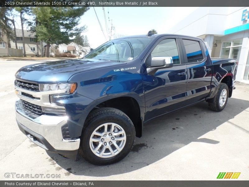 Northsky Blue Metallic / Jet Black 2019 Chevrolet Silverado 1500 LT Crew Cab 4WD