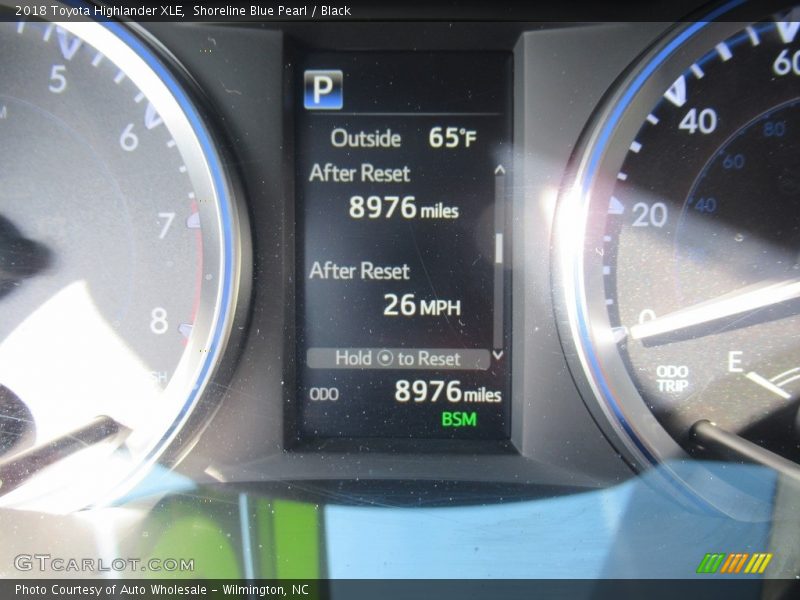 Shoreline Blue Pearl / Black 2018 Toyota Highlander XLE