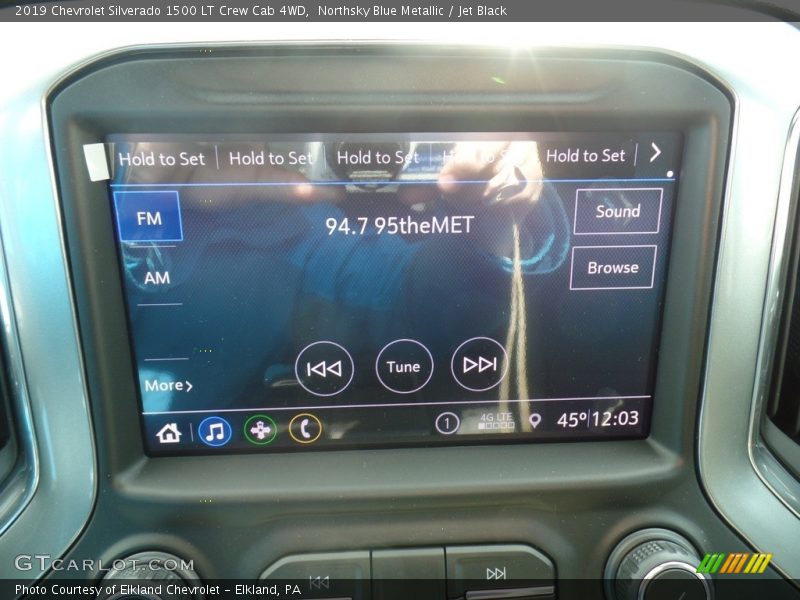 Northsky Blue Metallic / Jet Black 2019 Chevrolet Silverado 1500 LT Crew Cab 4WD