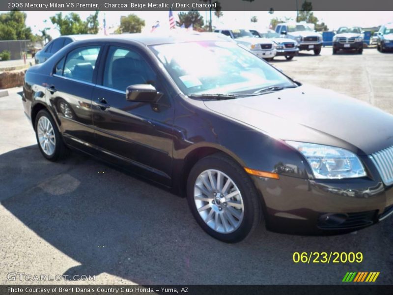 Charcoal Beige Metallic / Dark Charcoal 2006 Mercury Milan V6 Premier