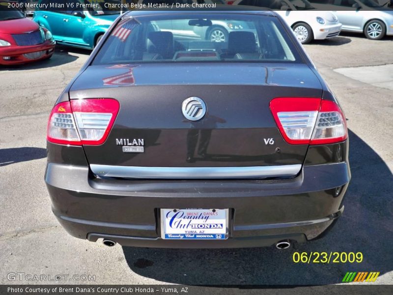 Charcoal Beige Metallic / Dark Charcoal 2006 Mercury Milan V6 Premier
