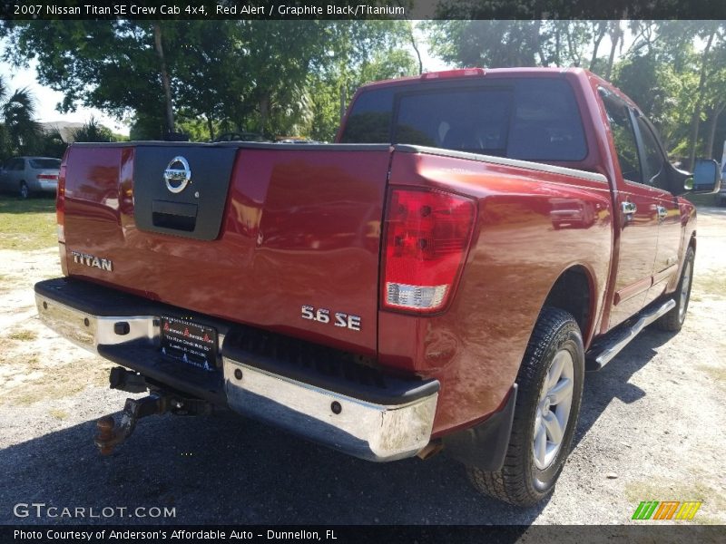 Red Alert / Graphite Black/Titanium 2007 Nissan Titan SE Crew Cab 4x4