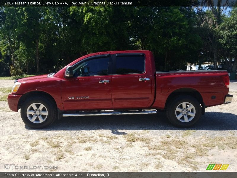 Red Alert / Graphite Black/Titanium 2007 Nissan Titan SE Crew Cab 4x4