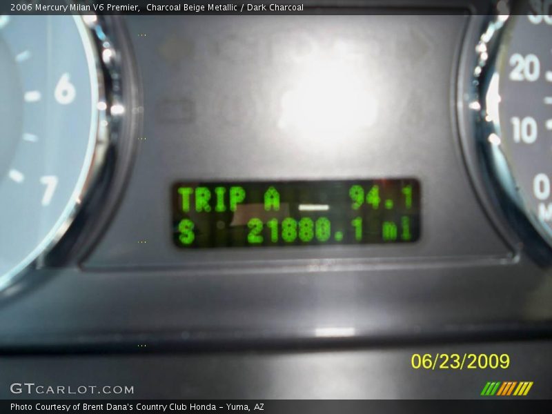 Charcoal Beige Metallic / Dark Charcoal 2006 Mercury Milan V6 Premier