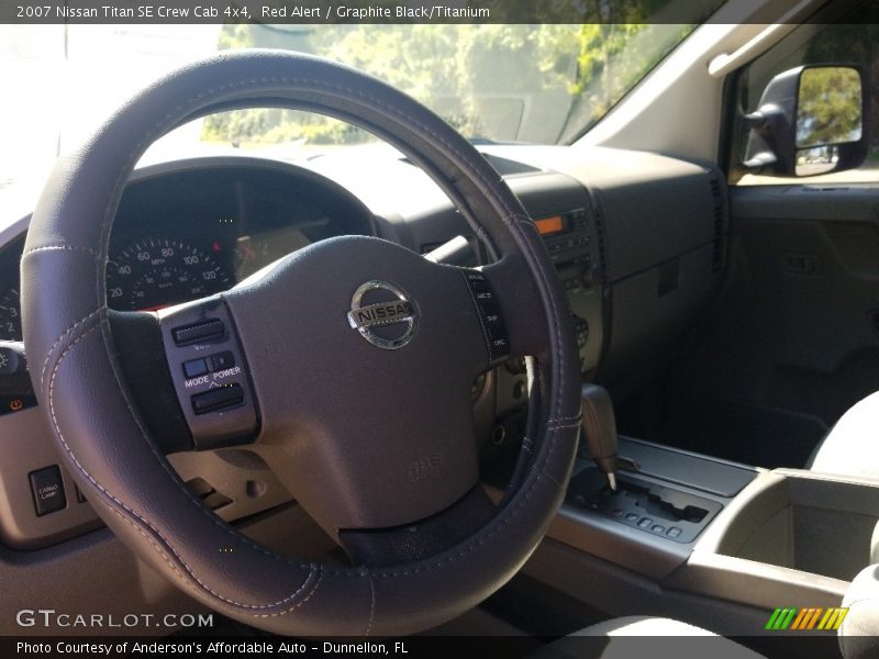 Red Alert / Graphite Black/Titanium 2007 Nissan Titan SE Crew Cab 4x4