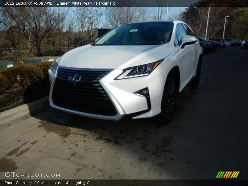 Eminent White Pearl / Parchment 2019 Lexus RX 450h AWD