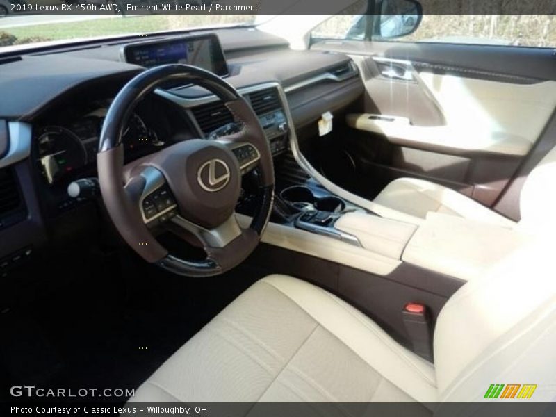 Eminent White Pearl / Parchment 2019 Lexus RX 450h AWD