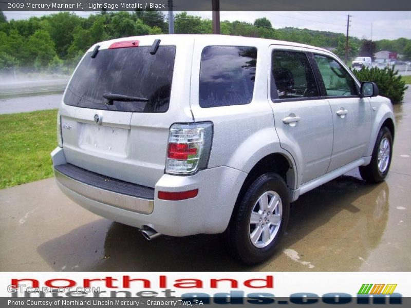 Light Sage Metallic / Black 2009 Mercury Mariner I4