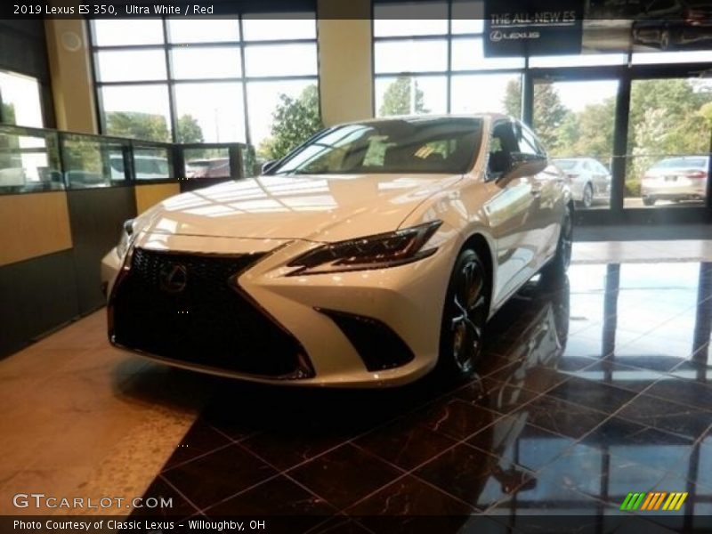 Ultra White / Red 2019 Lexus ES 350