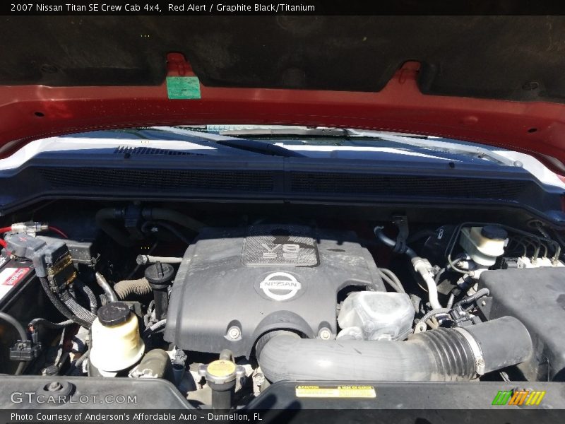 Red Alert / Graphite Black/Titanium 2007 Nissan Titan SE Crew Cab 4x4