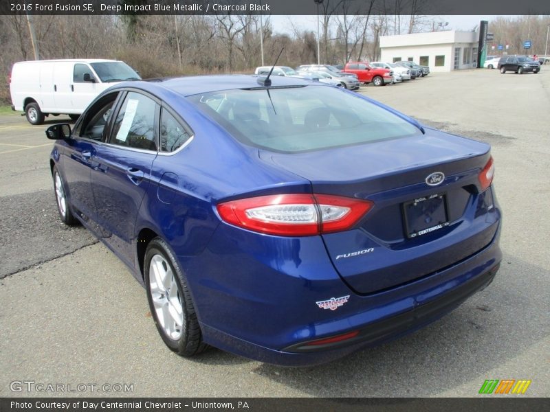 Deep Impact Blue Metallic / Charcoal Black 2016 Ford Fusion SE
