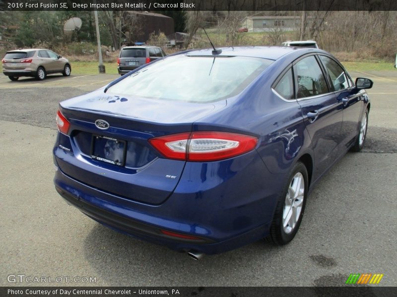 Deep Impact Blue Metallic / Charcoal Black 2016 Ford Fusion SE