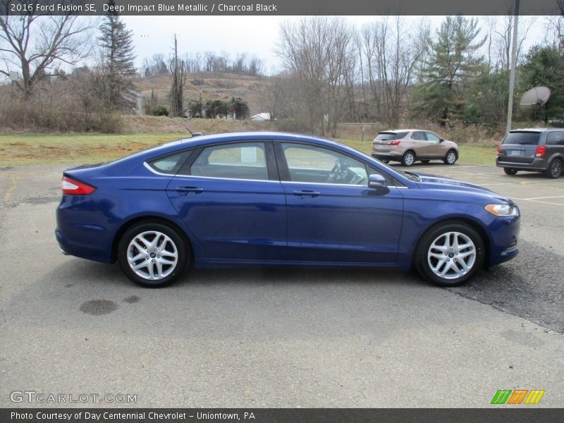 Deep Impact Blue Metallic / Charcoal Black 2016 Ford Fusion SE