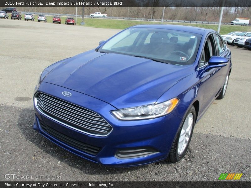 Deep Impact Blue Metallic / Charcoal Black 2016 Ford Fusion SE