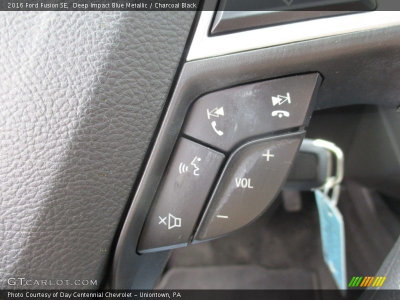 Deep Impact Blue Metallic / Charcoal Black 2016 Ford Fusion SE
