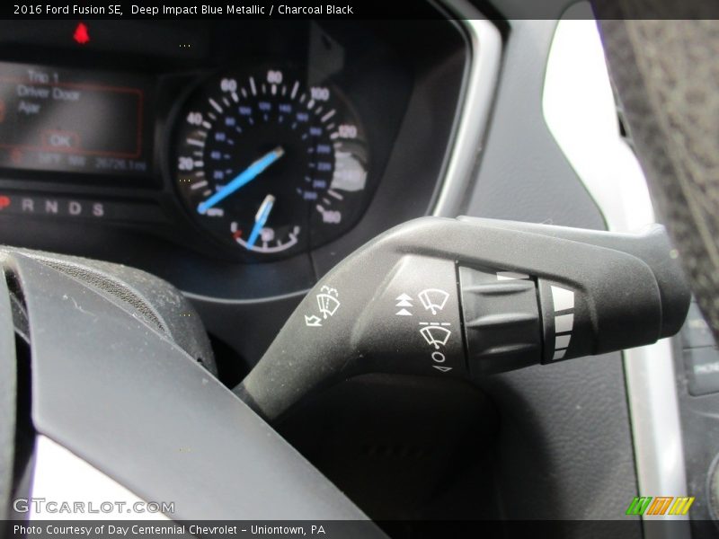 Deep Impact Blue Metallic / Charcoal Black 2016 Ford Fusion SE