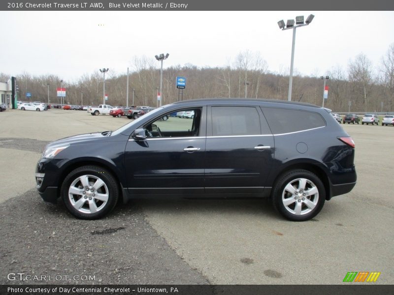 Blue Velvet Metallic / Ebony 2016 Chevrolet Traverse LT AWD