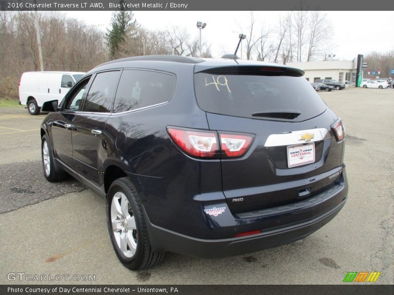 Blue Velvet Metallic / Ebony 2016 Chevrolet Traverse LT AWD
