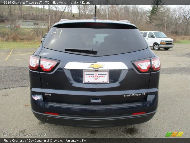 Blue Velvet Metallic / Ebony 2016 Chevrolet Traverse LT AWD