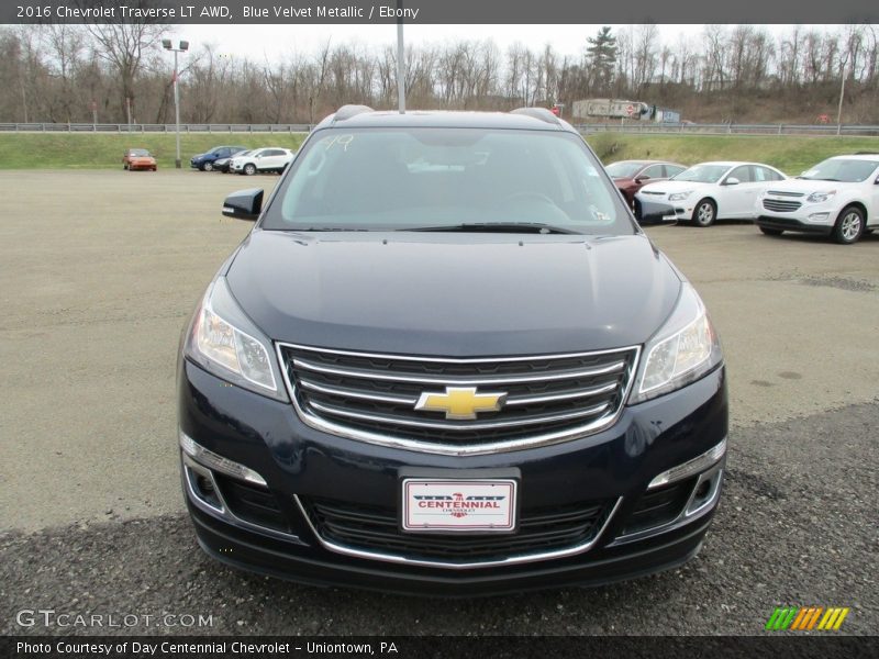 Blue Velvet Metallic / Ebony 2016 Chevrolet Traverse LT AWD