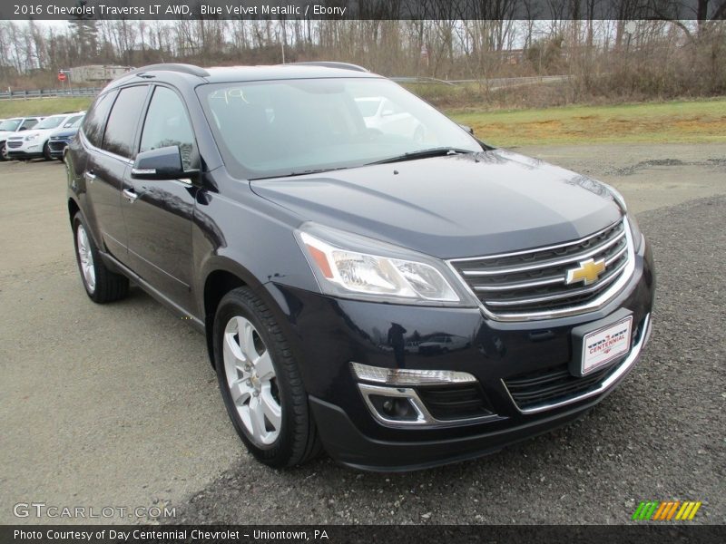 Blue Velvet Metallic / Ebony 2016 Chevrolet Traverse LT AWD
