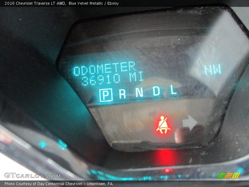 Blue Velvet Metallic / Ebony 2016 Chevrolet Traverse LT AWD