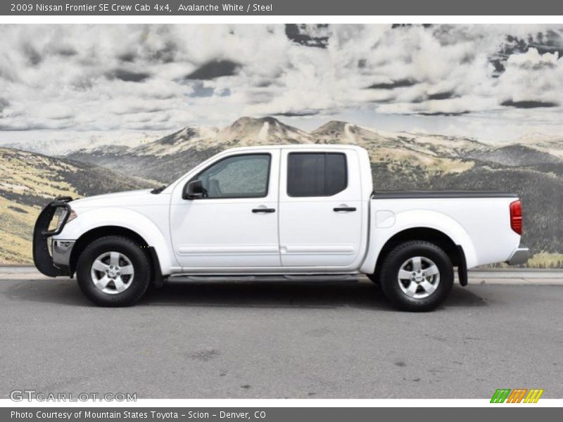 Avalanche White / Steel 2009 Nissan Frontier SE Crew Cab 4x4
