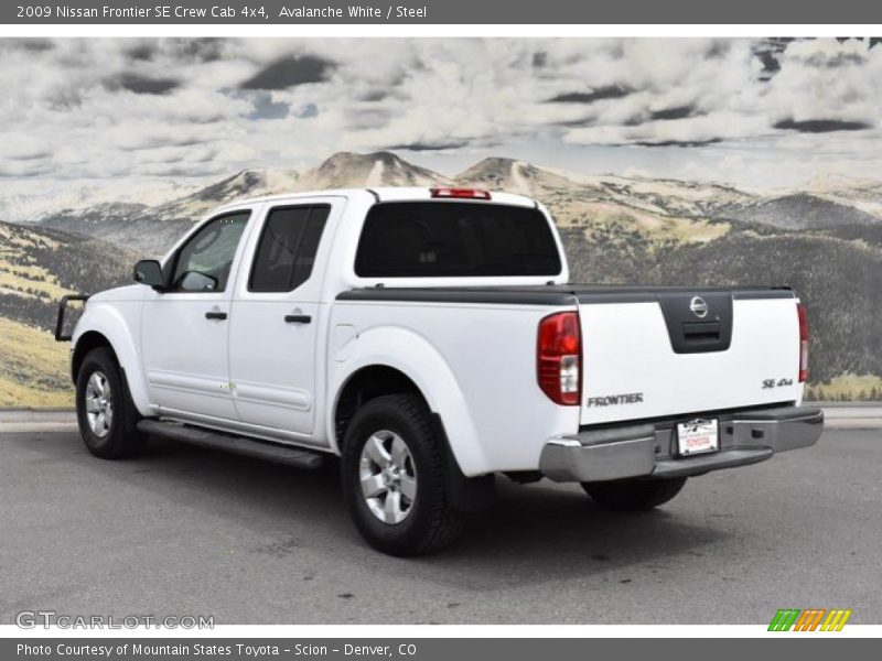 Avalanche White / Steel 2009 Nissan Frontier SE Crew Cab 4x4